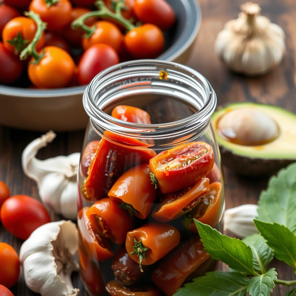 Tomates séchées dans l'huile d'olive